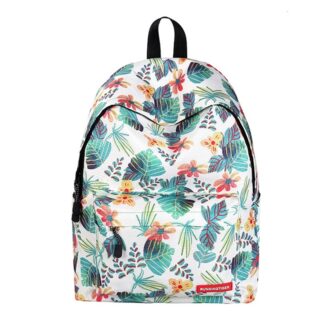 Sac à dos motif tropicaux avec un fond blanc