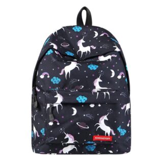 Sac à dos licorne et arc-en-ciel noir et d'autres couleurs disponible