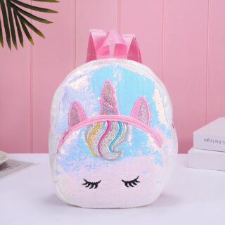 Sequined unicorn backpack for kids