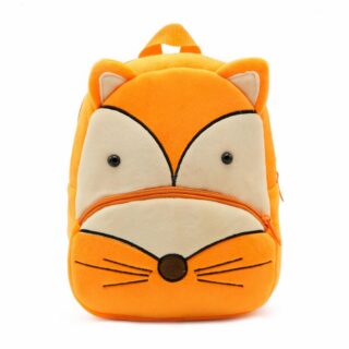 orange plush fox backpack