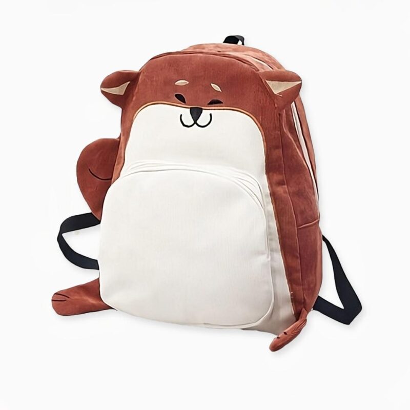 Brown Corduroy Fox Backpack