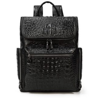 Alligator effect leather backpack - Handbag Briefcase