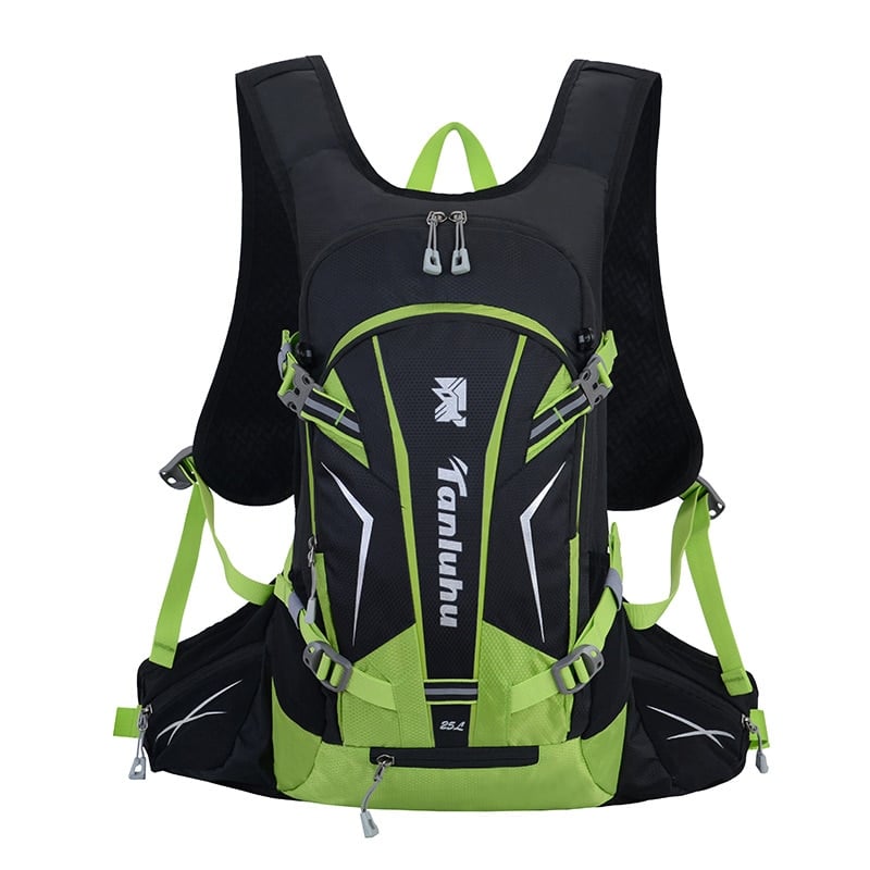 Reflective Backpack - Green - Cycling Bicycle