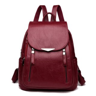 Women'S Vegan Leatherette Backpack - School Backpack Backpack
