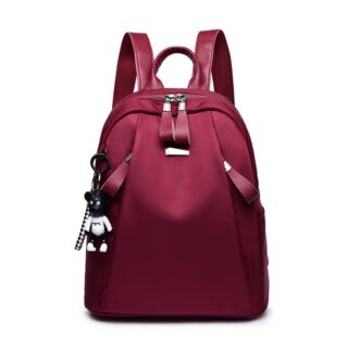 Women's casual city backpack - Red - Backpack