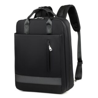Large Nylon Backpack - Black - Laptop Backpack School Backpack