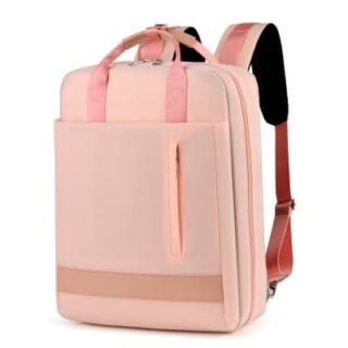 Large Nylon Backpack - Pink - Laptop Backpack Laptop Bag