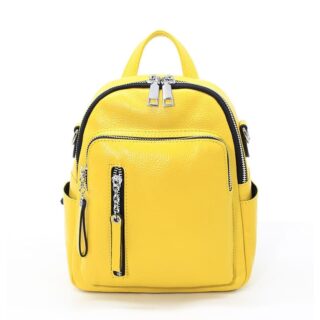 Petit sac à dos en cuir - Jaune - Sac à dos Sac à main