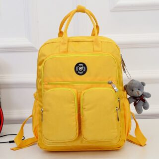 Women's Nylon Backpack - Yellow - Handbag Backpack