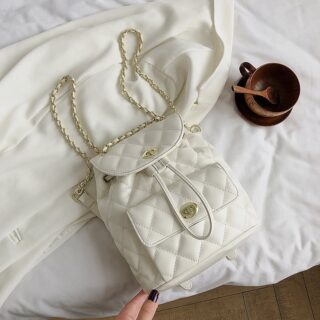 Sac à dos femme petit format matelassé - Blanc - Sac à dos Sac à main