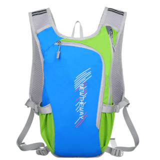 10L Blue and Green Isothermal Hydration Backpack with Adjustable Straps