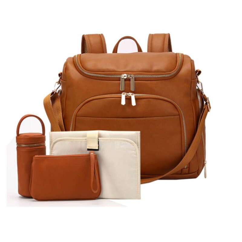 7 In 1 Baby Diaper Bag - Brown - Diaper Bag