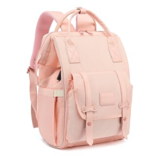 Baby backpack with USB charging port - Pink - Handbag Backpack