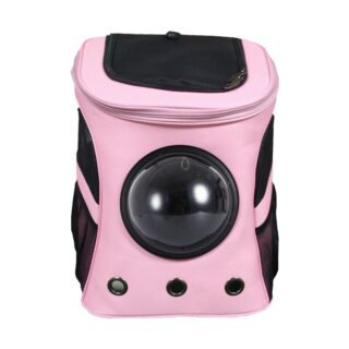 Large Pet Backpack with Space Capsule - Pink - Cat Dog