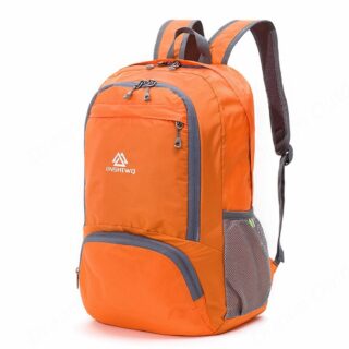 Foldable nylon backpack: waterproof and lightweight - Orange - Backpack Bag