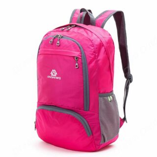 Foldable Nylon Backpack: waterproof and lightweight - Pink - Backpack Hiking Backpack