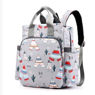 Nylon Baby Diaper Bag - Light Grey - Diaper Bag