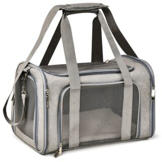 Pet Travel Backpack - M, Grey - Dog Cat