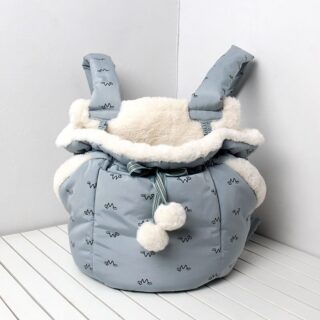 Semi-enclosed carrying backpack for puppy and cat - Blue, M - Cat Dog