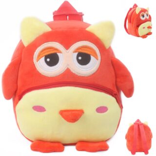 Baby Animal Backpack - Red - Plush Animal School Backpack