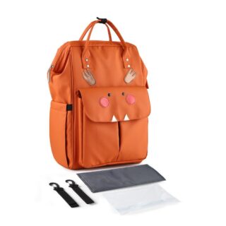 Cartoon Baby Backpack - Orange - Diaper Bag