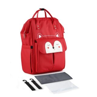 Cartoon Baby Backpack - Red - Diaper Bag