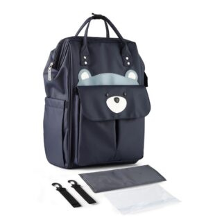 Cartoon Baby Backpack - Navy Blue - Diaper Bag