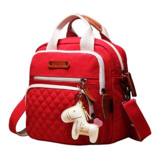 Mummy Canvas Diaper Bag - Red - Diaper Bag