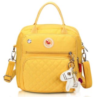 Canvas Diaper Bag for Mom - Yellow - Diaper Bag