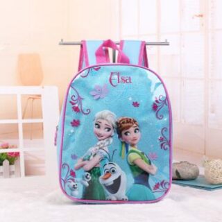 Cartoon backpack for girls and boys - Sky blue - Elsa School backpack