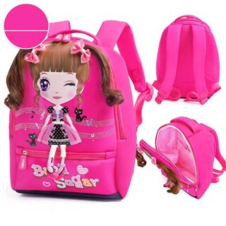 Sac d'école dessin animé pour fille - Fushia - Sac à dos fille Sac à dos scolaire