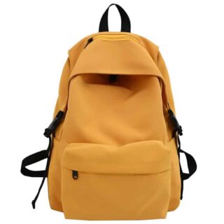 Casual Nylon Backpack - Yellow - Backpack School Backpack