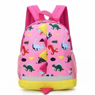 Children's backpack with dinosaur print - Pink - Children's backpack School backpack