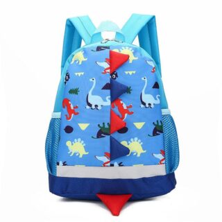 Children's backpack with dinosaur print - Sky blue - School Backpack Backpack