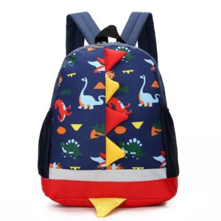 Children's backpack with dinosaur print - Blue - Children's backpack School backpack
