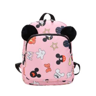 Children's Mickey Mouse Printed Backpack - Pink - School Backpack Backpack