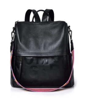 Cowhide leather backpack for women - Pink - Leather Handbag