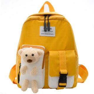 Cute Bear Backpack for Kids - Yellow - School Backpack Girl Backpack