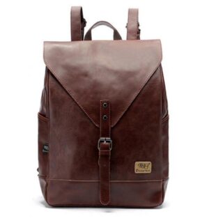 Sac à dos en cuir élégant pour femme - Marron - Sac à dos Sac à dos scolaire