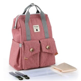 Fashionable Maternity Bag for Mum - Pink - Diaper Backpack