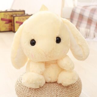 Girl's Plush Rabbit Backpack - Beige - Plush Animal Plush Rabbit