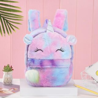 Girl's Plush Unicorn Backpack - Purple - School Backpack Backpack