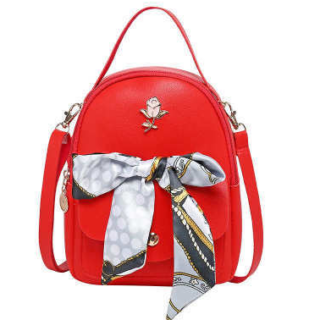 Korean style mini backpack for women - Red - Backpack School backpack