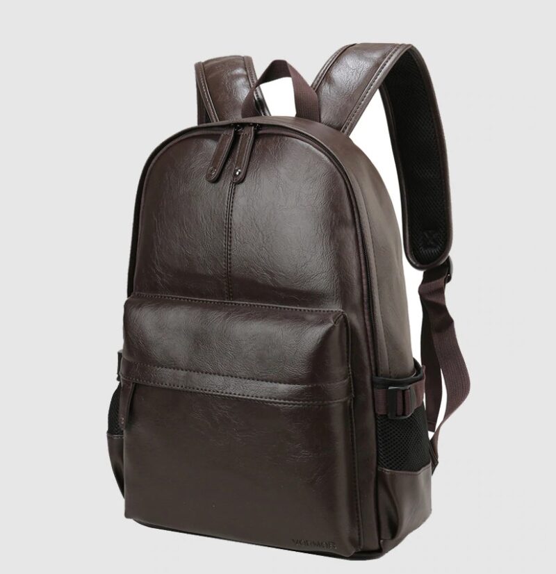 Men'S Casual Leather Backpack - Brown - Laptop Backpack Backpack