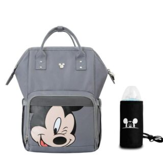 Mickey Mouse Baby Diaper Bag - Grey - Mickey the Mouse Diaper