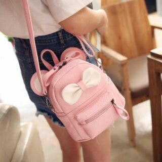 Mini sac à dos avec nœud pour fille - Rose - Sac à dos scolaire Sac à dos