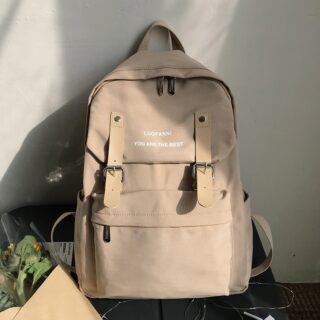 New trendy teenage backpack - Beige - Backpack School backpack