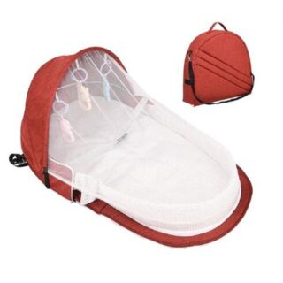 Portable cot bag for baby - Red - Crib Bed