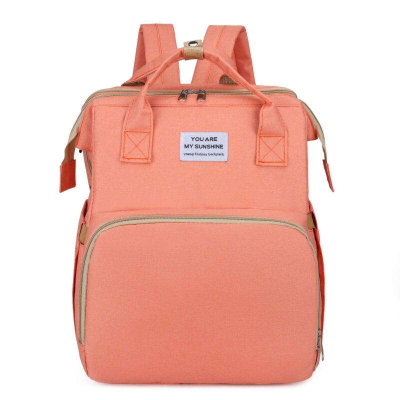 Portable Foldable Crib Bag For Mum - Pink - Baby Changing Bag