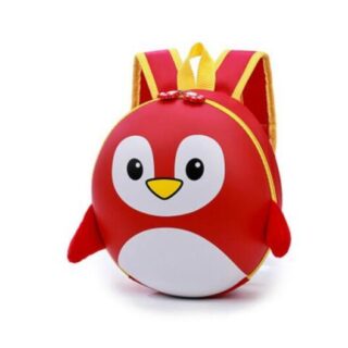 3D Penguin Small Hard Shell Backpack - Red - School Backpack Children's Backpack